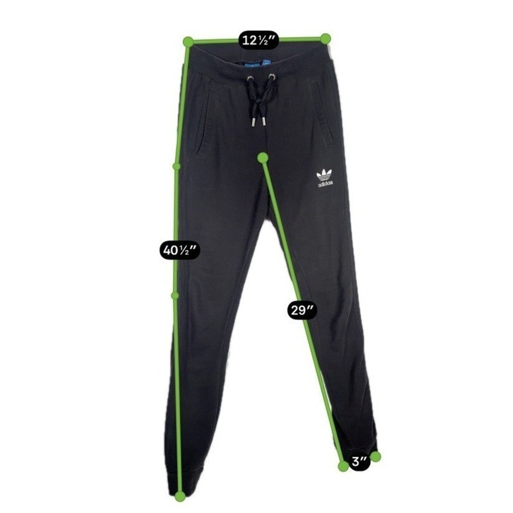 Adidas Originals Womens XS Black Trefoil Jogger Sweatpants AY8127 - Picture 7 of 9